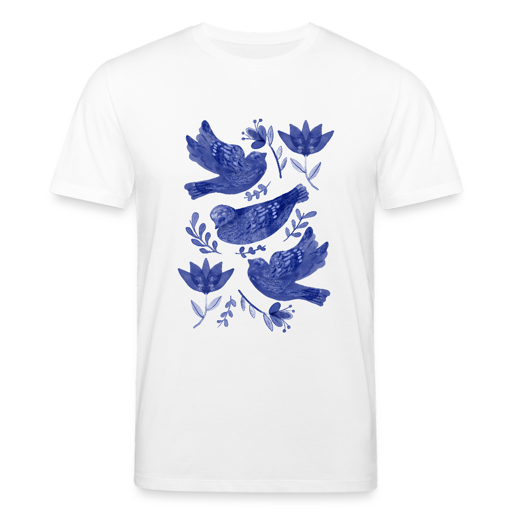Stanley/Stella Unisex Bio-T-Shirt - “Fayence Vögel” - Weiß