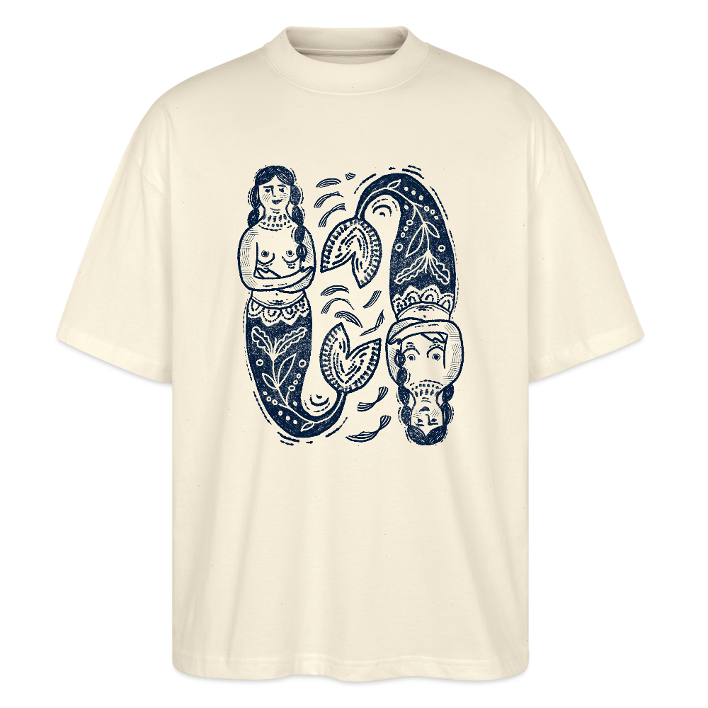 Stanley/Stella Oversized Unisex Bio T-Shirt Blaster - “Mermaid Blues” - Weißgrau
