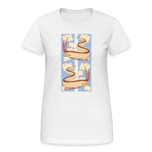 Frauen Gildan Heavy T-Shirt - “Riemenfische” - Weiß