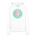 Frauen Premium Hoodie - “Vintage-Sonne” - Weiß