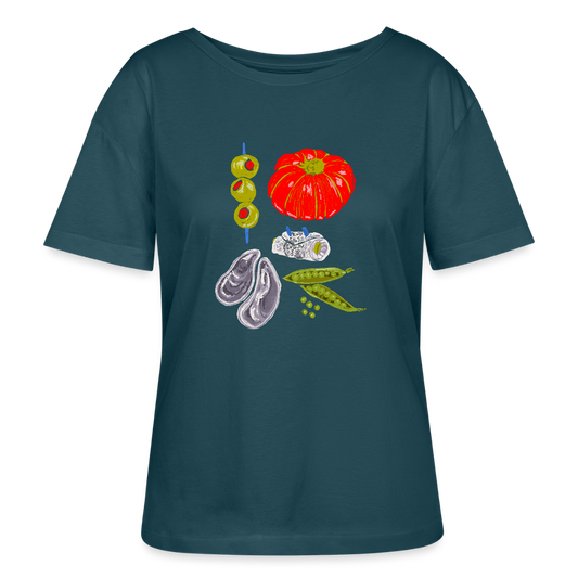 Stanley/Stella Relaxed Rundhals Frauen Bio-T-Shirt - “Bon Appétit” - Dunkles Petrol