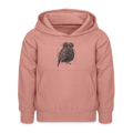 Kinder Hoodie - "Graue Eule" - Altrosa