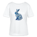 Stanley/Stella Relaxed Rundhals Frauen Bio-T-Shirt - “Hase Delfter Blau” - Weiß