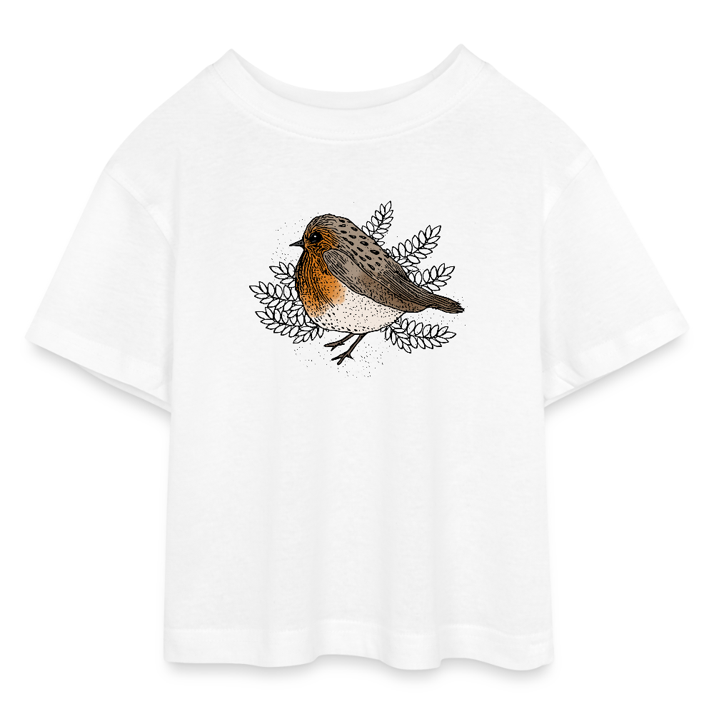 Kinder Bio T-Shirt "Rotkehlchen" - Weiß
