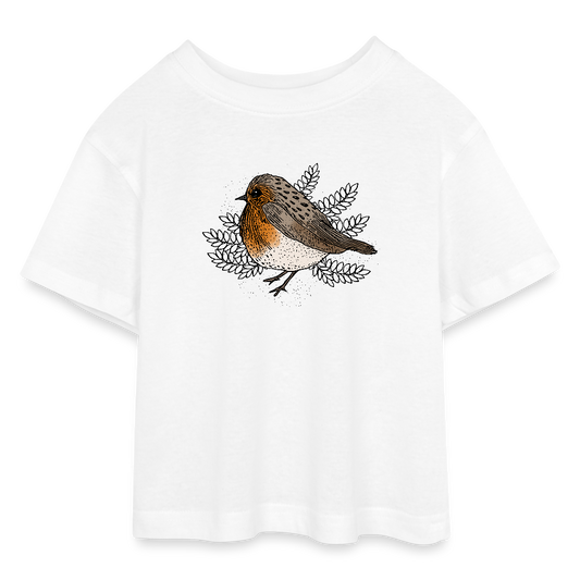 Kinder Bio T-Shirt "Rotkehlchen" - Weiß
