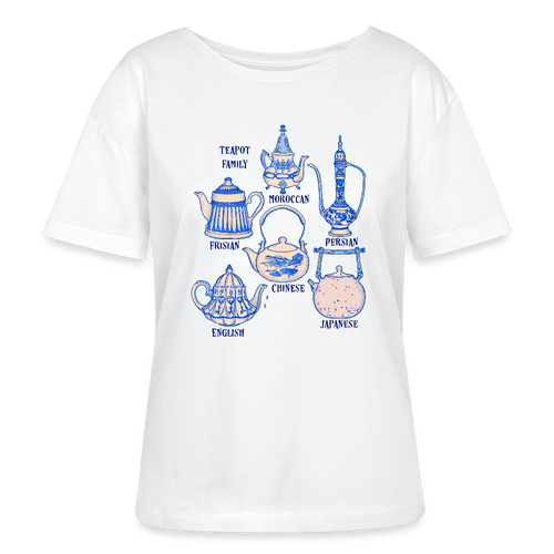 Stanley/Stella Relaxed Rundhals Frauen Bio-T-Shirt - “So Many Teapots” - Weiß