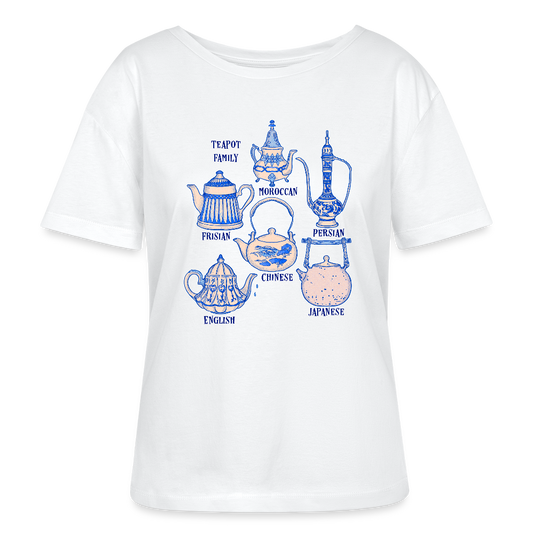 Stanley/Stella Relaxed Rundhals Frauen Bio-T-Shirt - “So Many Teapots” - Weiß