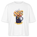 Stanley/Stella Frauen Boxy Bio-T-Shirt - “Wildblumen” - Weiß