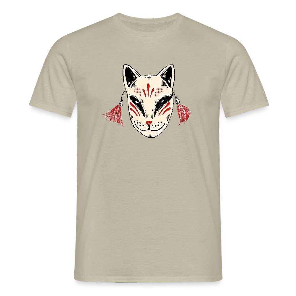 Männer T-Shirt - “Japanische Maske” - Sandbeige