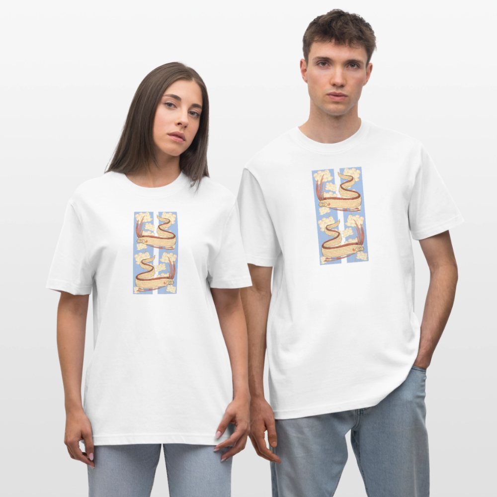 Stanley/Stella Relaxed Fit Unisex Bio-T-Shirt - “Riemenfische” - Weiß
