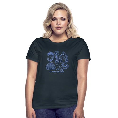Frauen T-Shirt "La Mer" - Navy