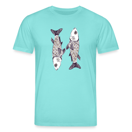 Stanley/Stella Unisex Bio-T-Shirt - “Zwei Sardinen” - Poolblau