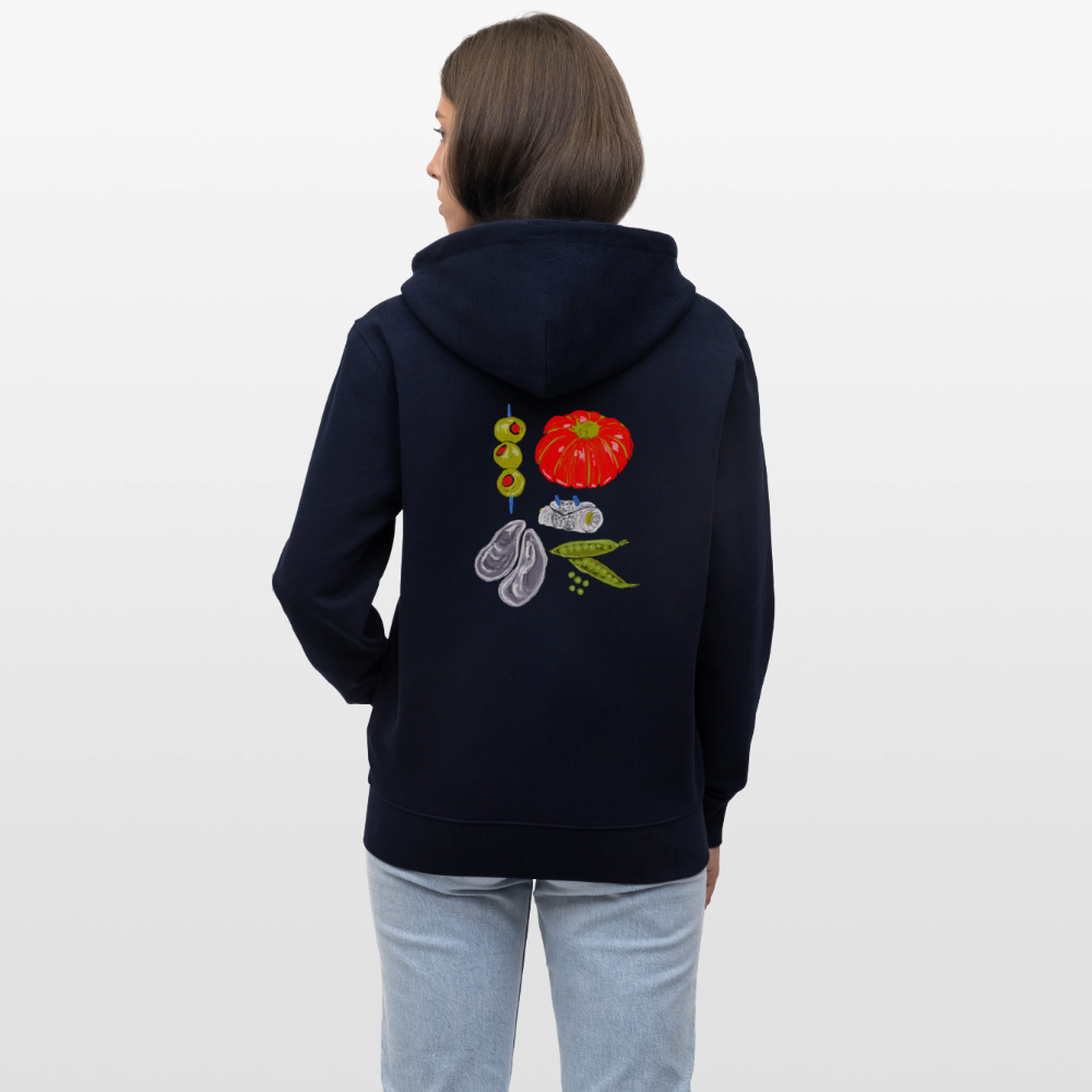 Stanley/Stella Unisex Bio-Kapuzenjacke - “Bon Appétit” - Navy