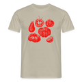 Männer T-Shirt - “Tomato Glow” - Sandbeige