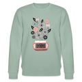 Stanley/Stella Unisex Bio-Sweatshirt - “Vintage Vase” - Helles Graugrün