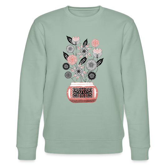 Stanley/Stella Unisex Bio-Sweatshirt - “Vintage Vase” - Helles Graugrün
