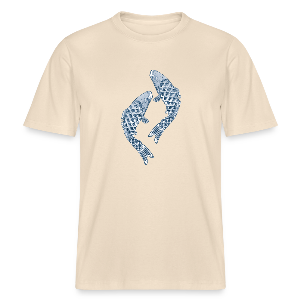 Stanley/Stella Relaxed Fit Unisex Bio-T-Shirt - “Blaue Kois” - Weißgrau