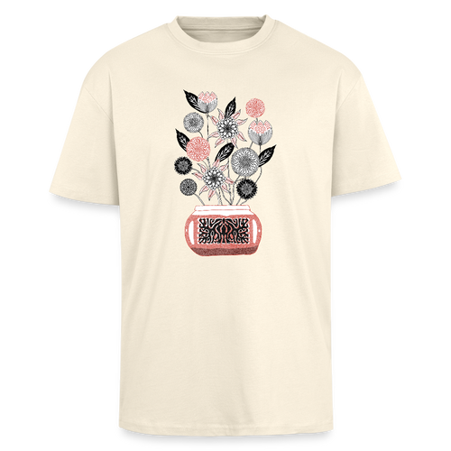 Heavy Oversize T-Shirt - “Vintage Vase” - Creme
