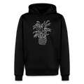 Men’s Premium Hoodie "Grafische Ananas" - Schwarz