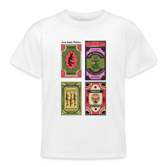 Teenager T-Shirt - "Safety Matches" - Weiß