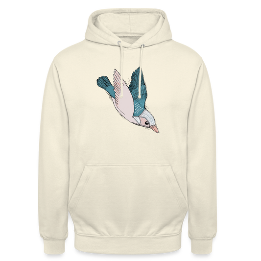 Unisex Hoodie "Vogel im Sturzflug" - Vanille-Milchshake
