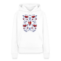 Frauen Premium Hoodie - "Folklore Mohn" - Weiß
