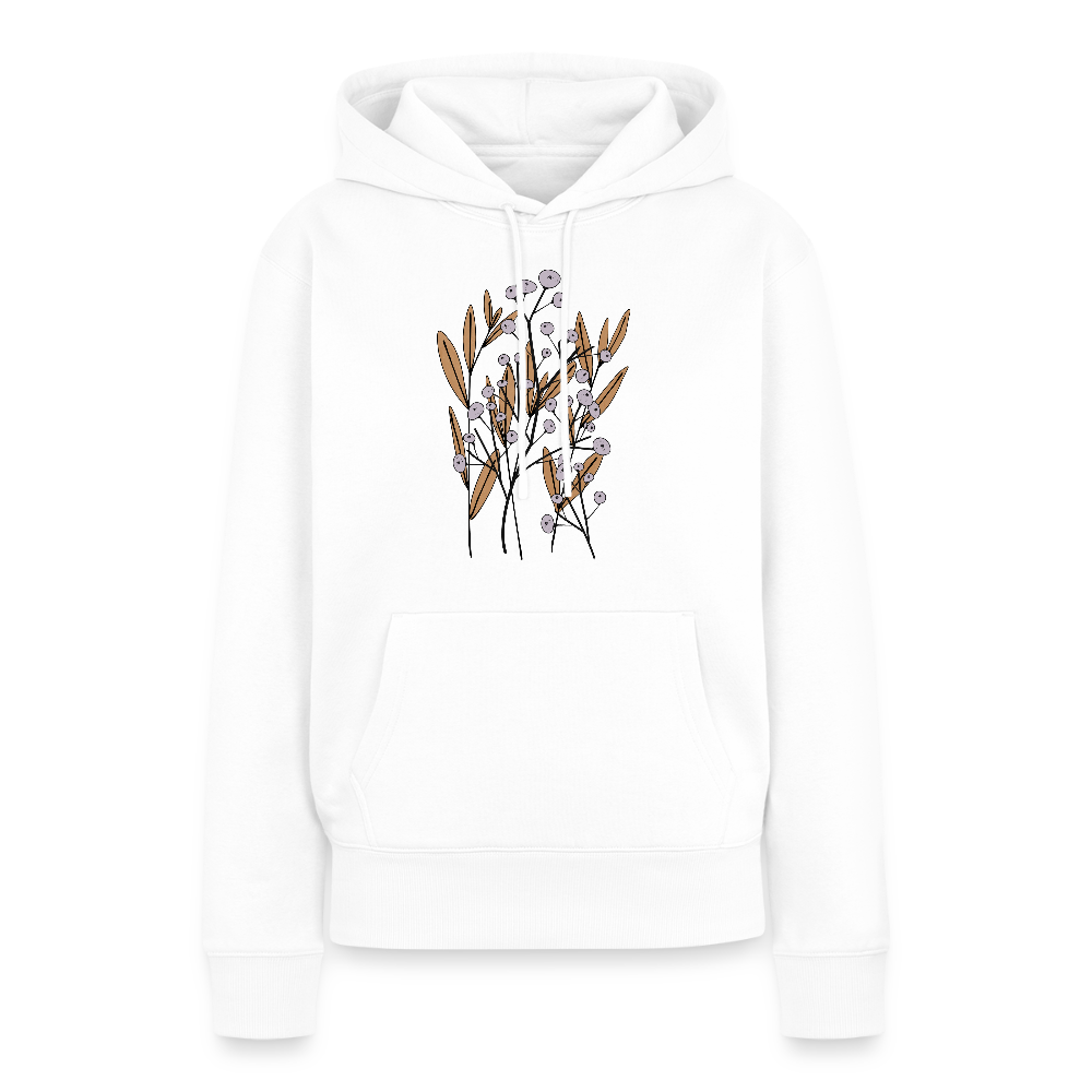 Frauen Premium Hoodie - "Hygge Herbstgras" - Weiß