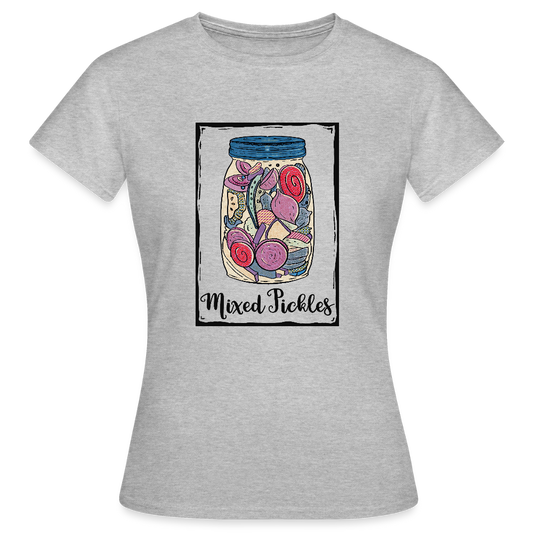 Frauen T-Shirt - “Mixed Pickles” - Grau meliert