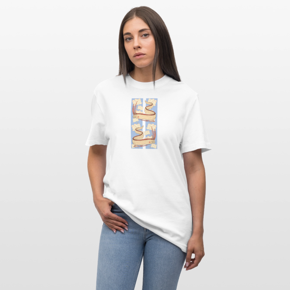 Stanley/Stella Relaxed Fit Unisex Bio-T-Shirt - “Riemenfische” - Weiß