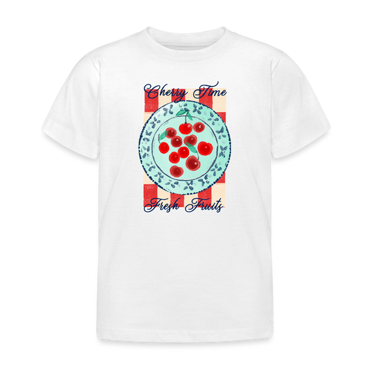 Kinder T-Shirt - “Kirschenzeit” - Weiß