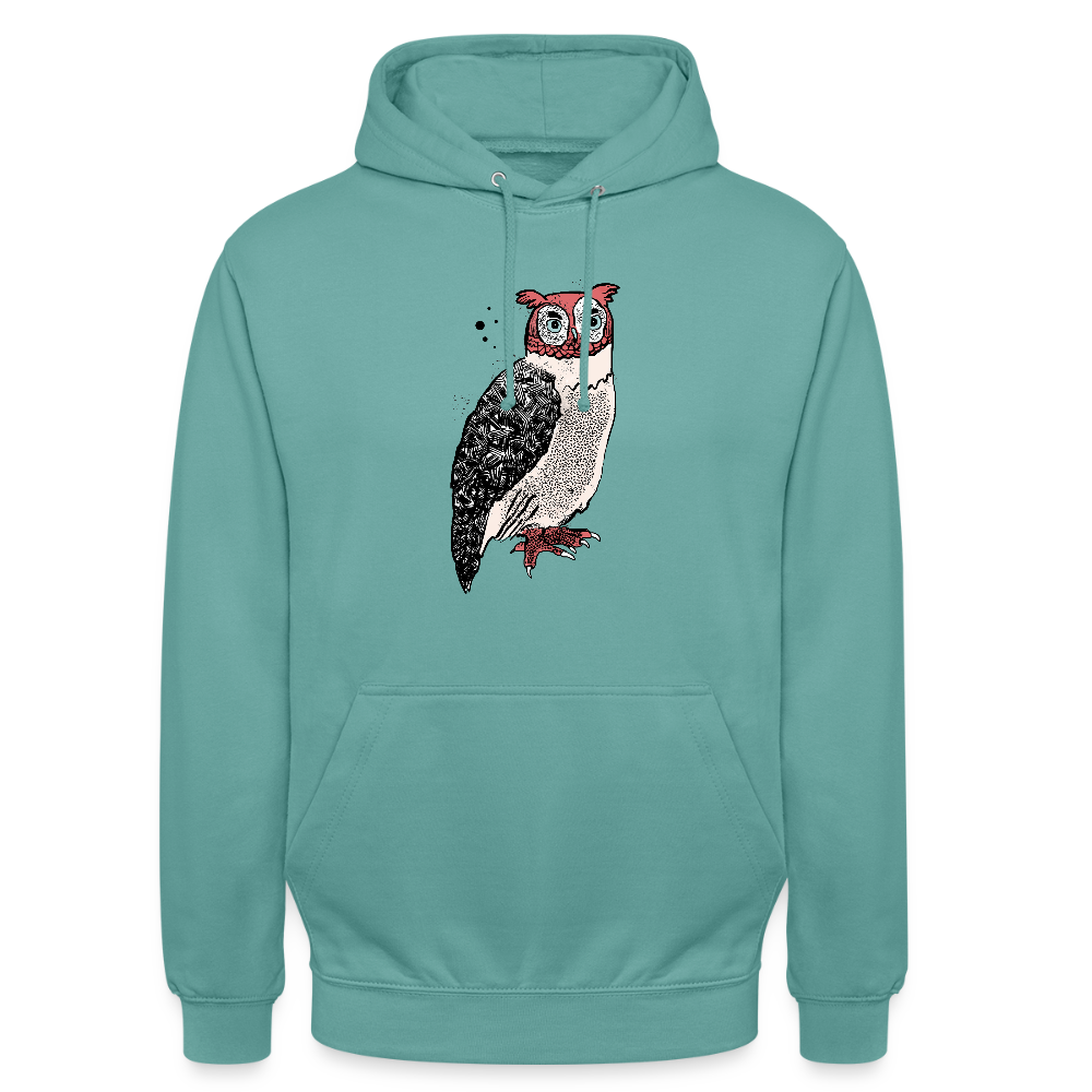 Unisex Hoodie - "Unsere Eule" - Pastelltürkis