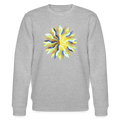Männer Bio-Sweatshirt - "Sonne und Mond" - Grau meliert