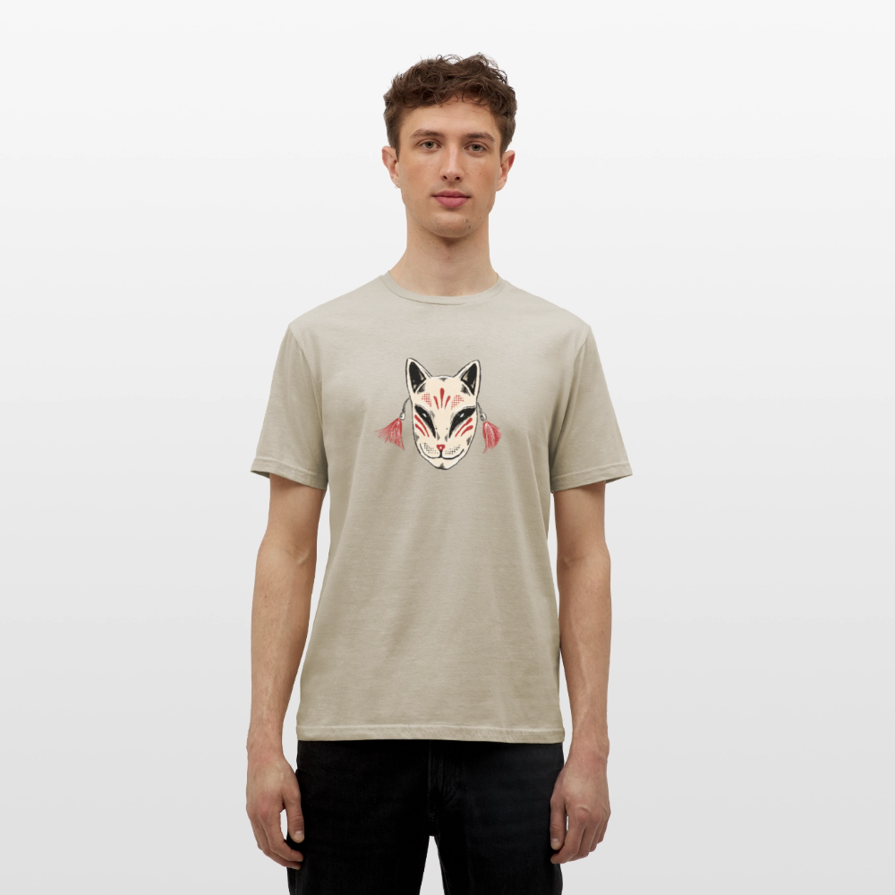 Männer T-Shirt - “Japanische Maske” - Sandbeige