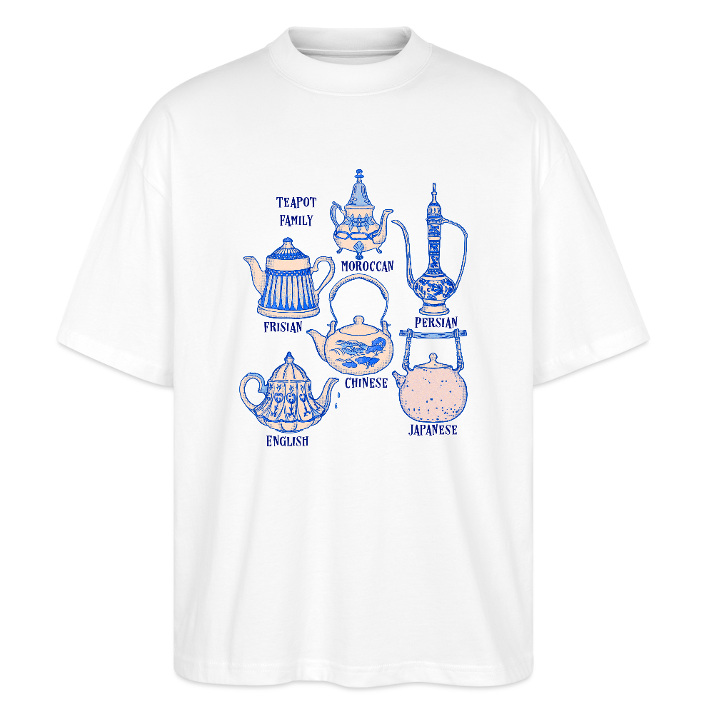 Stanley/Stella Oversized Unisex Bio T-Shirt - “So Many Teapots” - Weiß