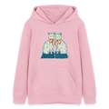 Stanley/Stella Teenager Bio-Hoodie - “Zwei Porzellankatzen” - Hellrosa