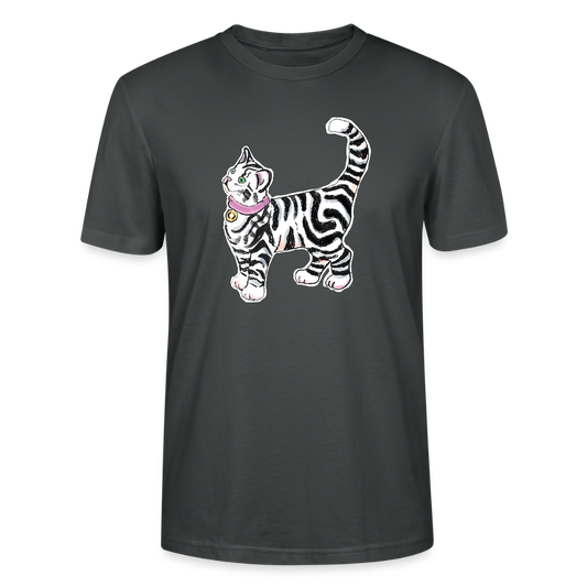 Stanley/Stella Unisex T-Shirt - “Getigerte Katze” - Anthrazit