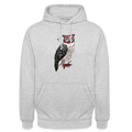 Unisex Hoodie - "Unsere Eule" - Hellgrau meliert