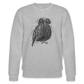 Männer Bio-Sweatshirt - "Graue Eule" - Grau meliert