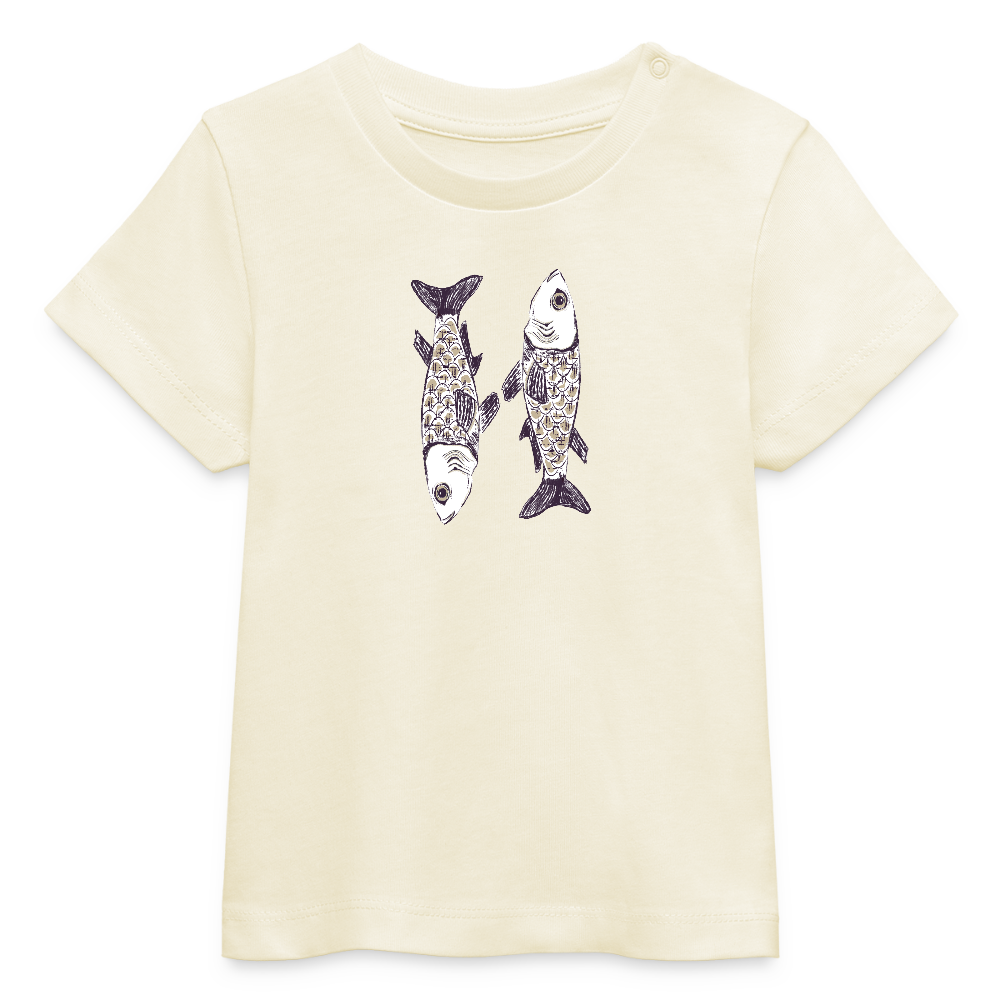 Stanley/Stella Baby Bio-T-Shirt - “Zwei Sardinen” - Weißgrau