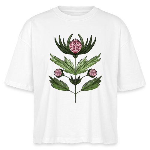 Stanley/Stella Frauen Boxy Bio-T-Shirt Nova - “Mariendistel” - Weiß