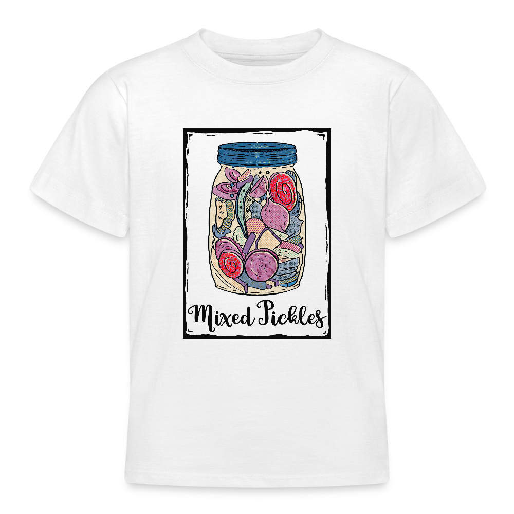 Teenager T-Shirt - “Mixed Pickles” - Weiß