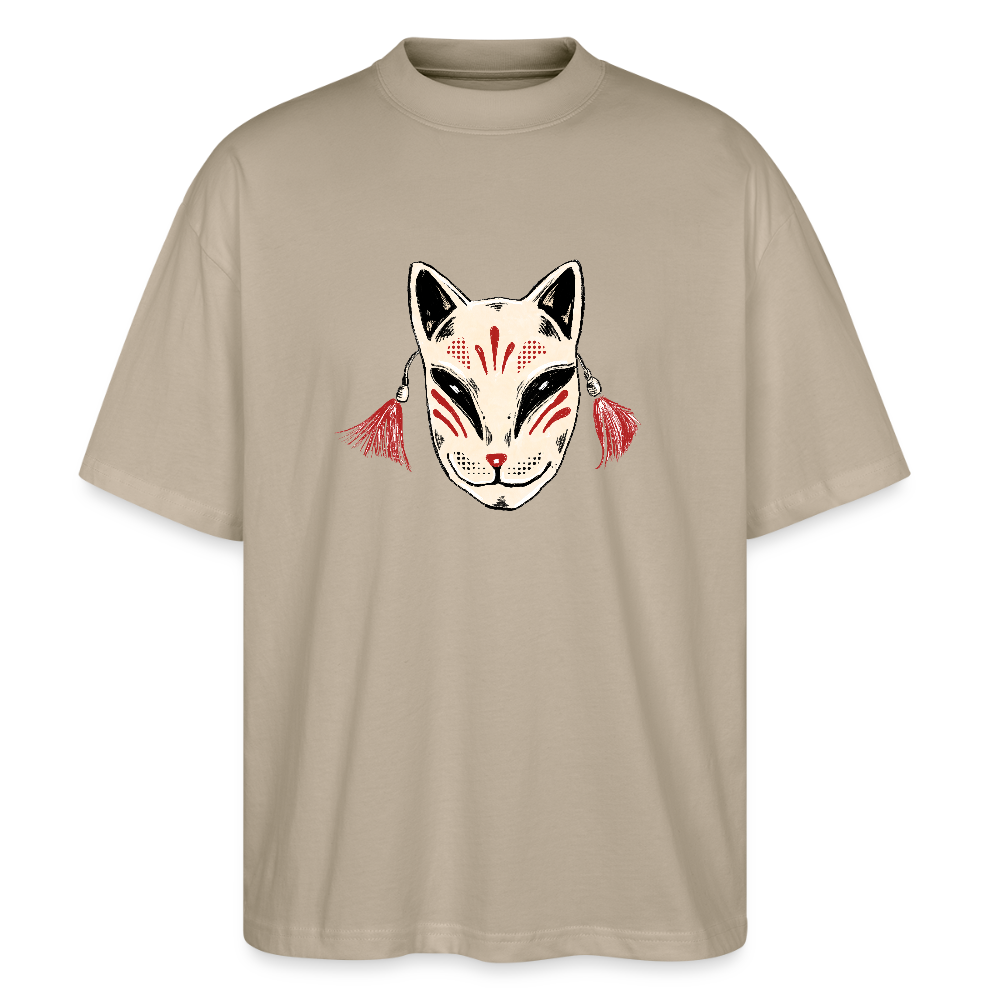 Stanley/Stella Oversized Unisex Bio T-Shirt - “Japanische Maske” - Steingrau