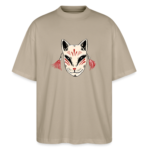 Stanley/Stella Oversized Unisex Bio T-Shirt - “Japanische Maske” - Steingrau