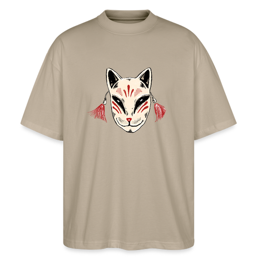 Stanley/Stella Oversized Unisex Bio T-Shirt - “Japanische Maske” - Steingrau