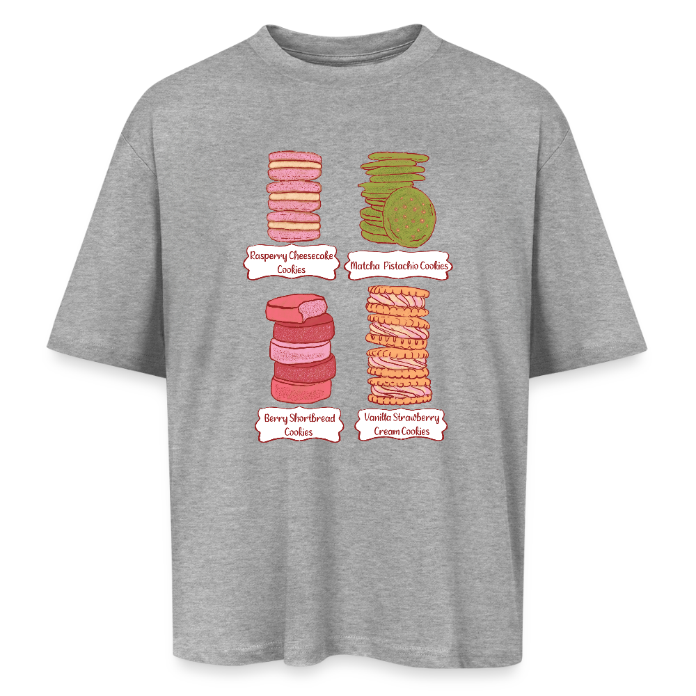 Oversized Unisex T-Shirt - “Cookie Collection” - Grau meliert