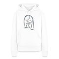 Frauen Premium Hoodie - "Eisbär in Tusche" - Weiß