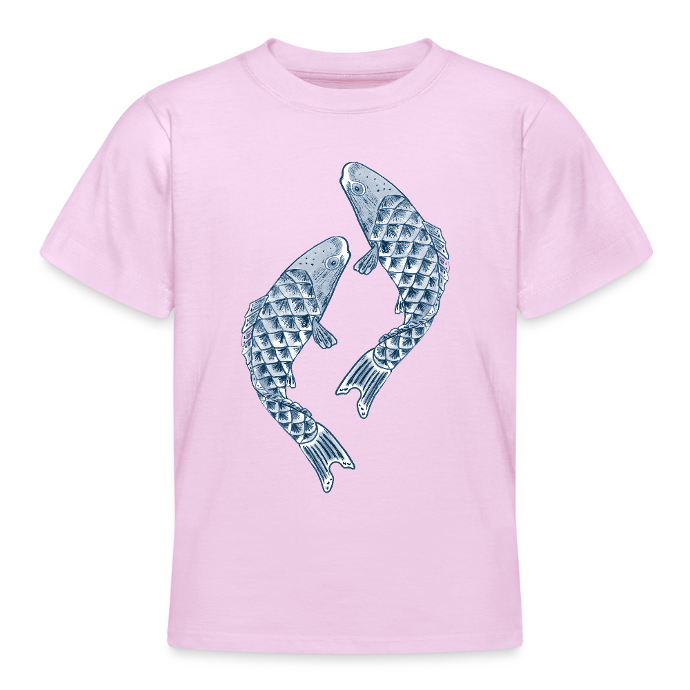 Teenager T-Shirt - “Blaue Kois” - Hellrosa