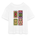 Teen Cropped Jersey T-Shirt - "Safety Matches" - Weiß