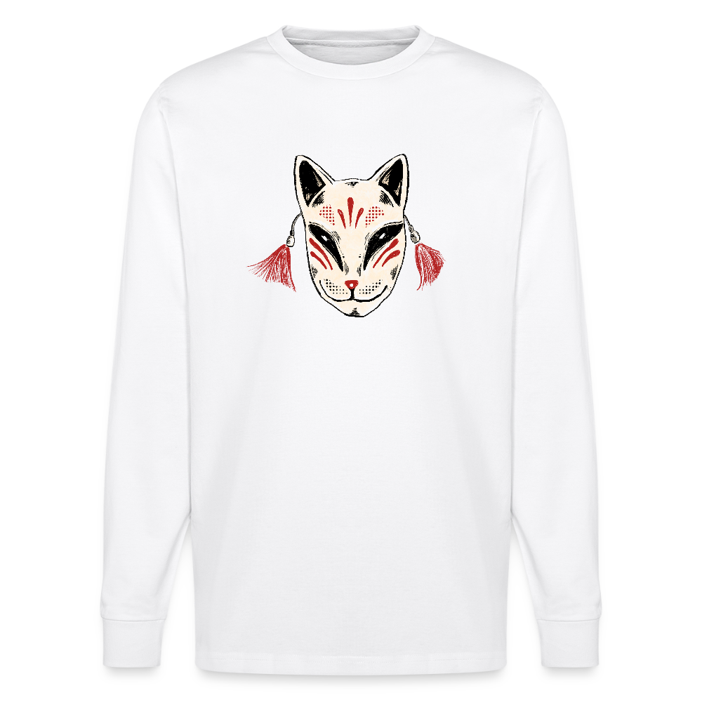 Stanley/Stella Unisex Bio-Langarmshirt - “Japanische Maske” - Weiß