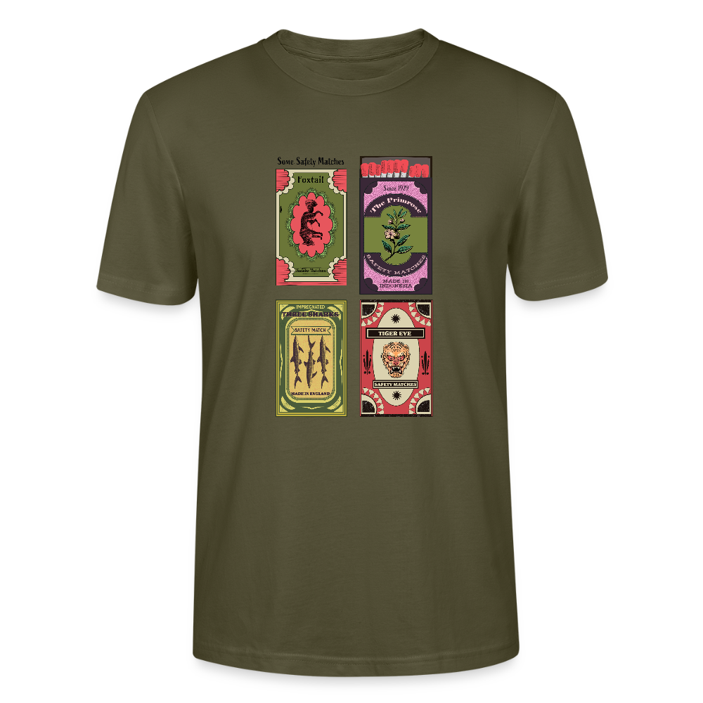 Stanley/Stella Unisex T-Shirt - "Safety Matches" - Khaki